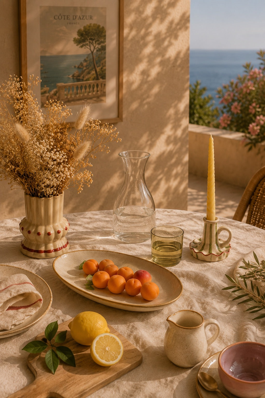 Hero mobile Casa Lily — table d'été art de la table